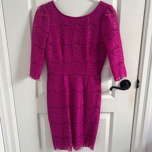 Pink/ fuchsia lace dress